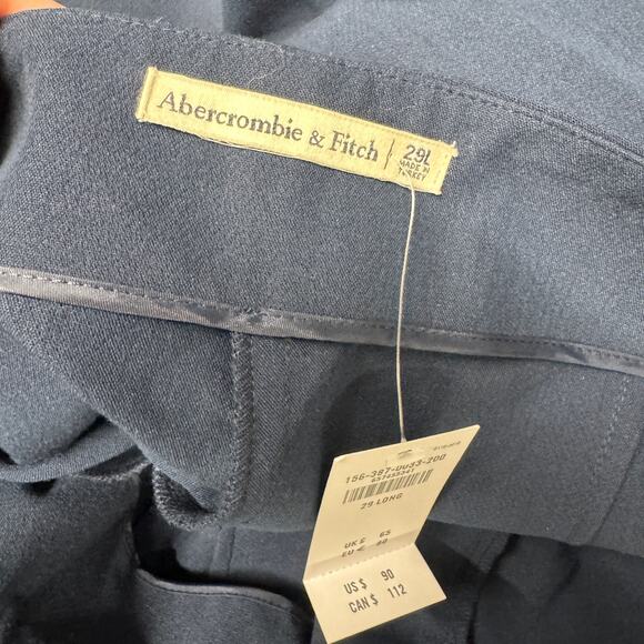 Abercrombie & Fitch Pants Womens 8 Tall Blue Coastal High Rise Classic NEW - Picture 7 of 10